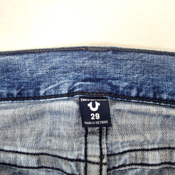 True Religion Mens Rocco Jeans Relaxed Skinny Distressed Size 29 - Picture 7 of 16